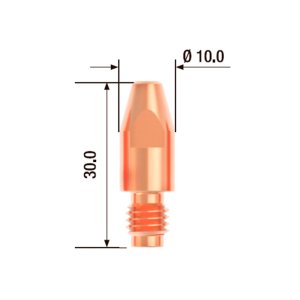 FUBAG Контактный наконечник M8х30 мм ECU D=0.9 мм (25 шт.) в Ставрополе фото