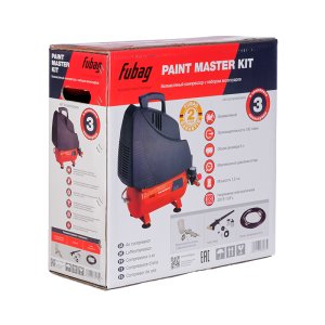 Компрессор безмасляный FUBAG Мастер окраски с набором пневмоинструмента  (PAINT MASTER KIT) + 3 (OL 195/6 + 3 предмета)