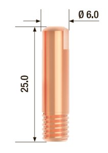 FUBAG Контактный наконечник M6х25 мм ECU D=0.6 мм (10 шт.) в Ставрополе фото