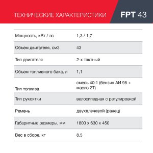 Бензиновый триммер FUBAG FPT 43 в Ставрополе фото