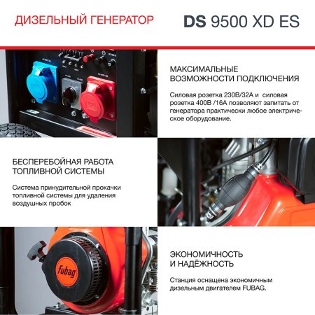 FUBAG Дизельный генератор (одно- и трехфазный) с электростартером DS 9500 XD ES в Ставрополе фото