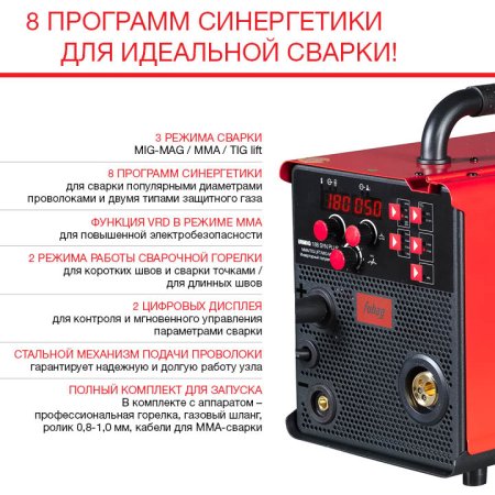FUBAG Сварочный полуавтомат IRMIG 188 SYN PLUS c горелкой FB 250 3 м в Ставрополе фото