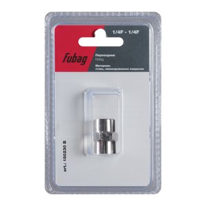 FUBAG Переходник 1/4 дюйма F - 1/4 дюйма F, блистер 1 шт в Ставрополе фото