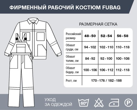 Фирменный рабочий костюм Fubag размер 52-54 рост 170-176 в Ставрополе фото