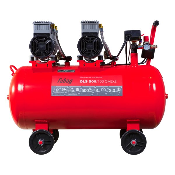 Компрессор воздушный безмасляный малошумный FUBAG OLS 500/100 CM2х2 + Набор пневмоинструмента (5 предметов) в ПОДАРОК в Ставрополе фото