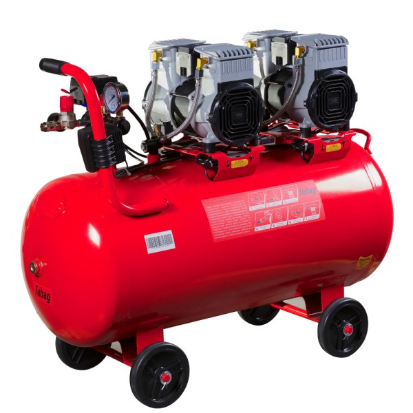 Компрессор воздушный безмасляный малошумный FUBAG OLS 500/100 CM2х2 + Набор пневмоинструмента (5 предметов) в ПОДАРОК в Ставрополе фото