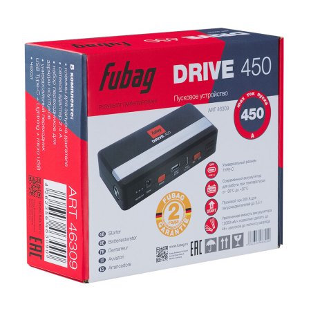 Пусковое устройство FUBAG DRIVE 450 с разъемом type-C на входе в Ставрополе фото
