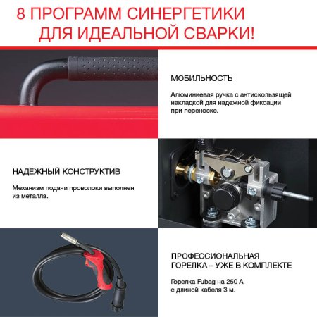 FUBAG Сварочный полуавтомат IRMIG 188 SYN PLUS c горелкой FB 250 3 м в Ставрополе фото