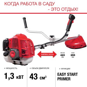 FUBAG Бензиновый триммер FPT 43 + Триммерная леска  сечение витой квадрат L 130 м * 2.4 мм в ПОДАРОК в Ставрополе фото