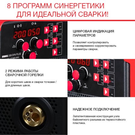 FUBAG Сварочный полуавтомат IRMIG 208 SYN PLUS c горелкой FB 250 3m в Ставрополе фото